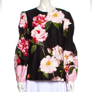 Ted Baker Floral Black and Pink Women's Blouse